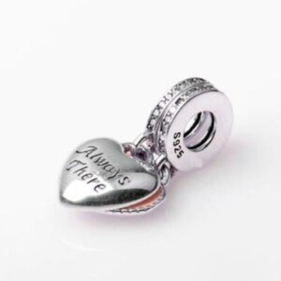 Pandora Mother Daughter Heart Charm - Pink - Picture 3 of 4